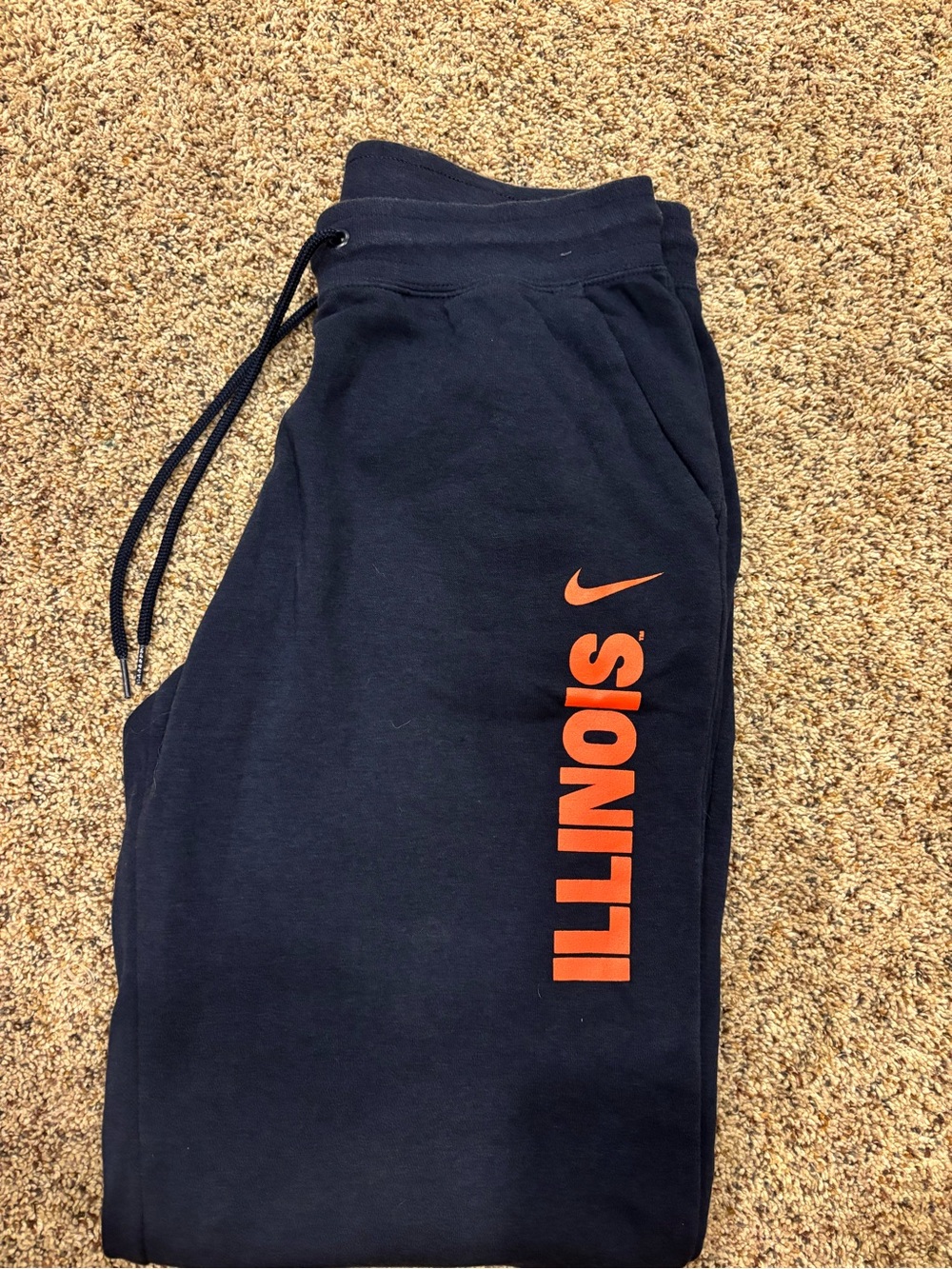 University of Illinois Nike Women’s Navy Sweatpants with Orange Illinois Logo